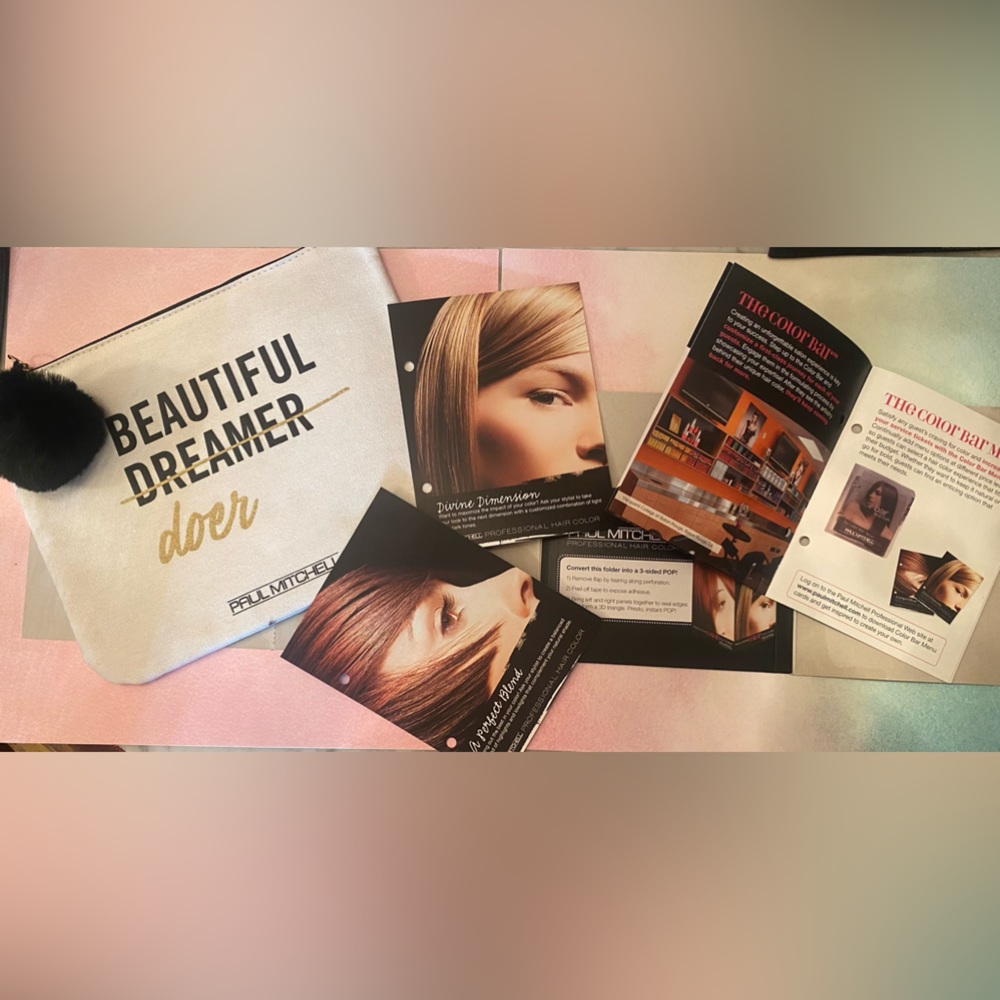 Cosmetic bag -land color formulation booklet Paul Mitchell